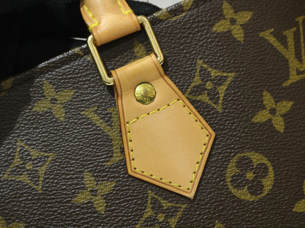 LOUIS VUITTON Sac Plat Monogram Brown Tote Bag Handbag Vertical LV
